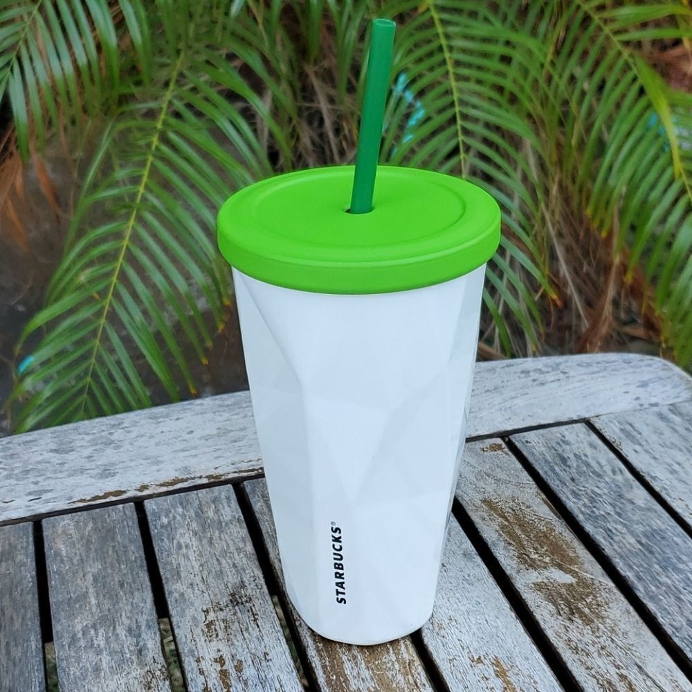 Starbucks White 2012 Chiseled SS Tumbler 16 oz.
